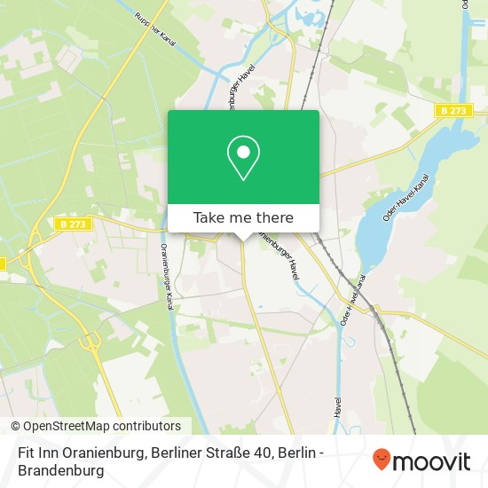 Карта Fit Inn Oranienburg, Berliner Straße 40