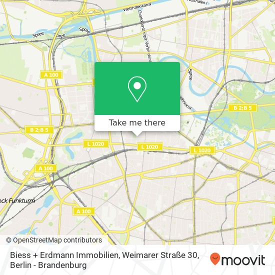 Карта Biess + Erdmann Immobilien, Weimarer Straße 30
