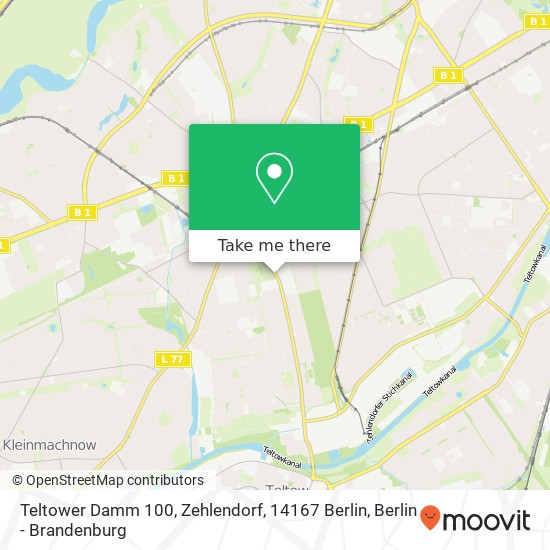 Teltower Damm 100, Zehlendorf, 14167 Berlin map