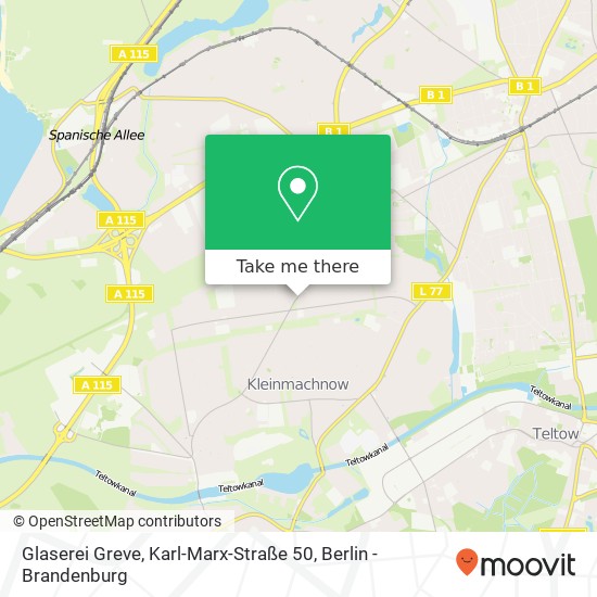 Карта Glaserei Greve, Karl-Marx-Straße 50