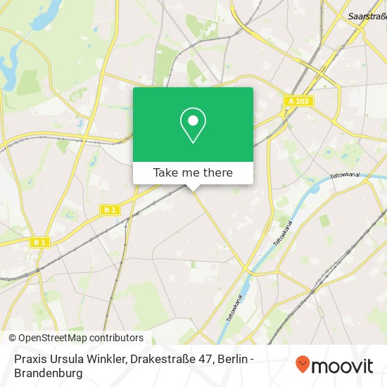 Карта Praxis Ursula Winkler, Drakestraße 47