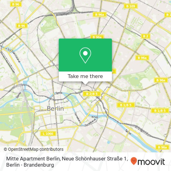 Карта Mitte Apartment Berlin, Neue Schönhauser Straße 1