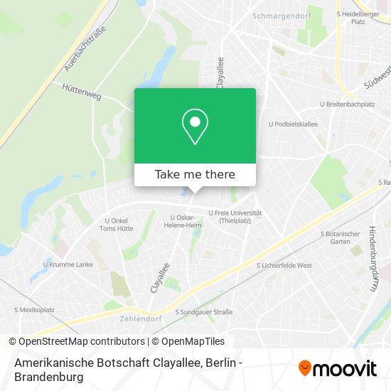Amerikanische Botschaft Clayallee map
