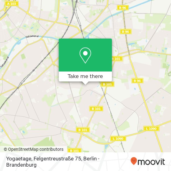 Карта Yogaetage, Felgentreustraße 75