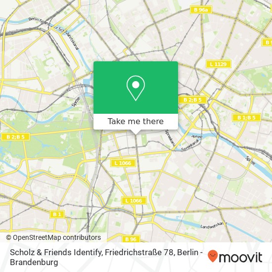 Карта Scholz & Friends Identify, Friedrichstraße 78