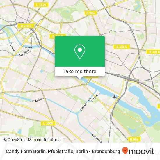 Candy Farm Berlin, Pfuelstraße map