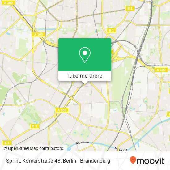 Карта Sprint, Körnerstraße 48