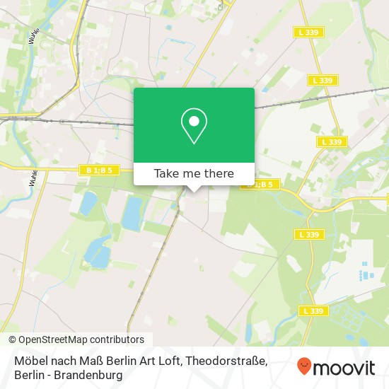 Карта Möbel nach Maß Berlin Art Loft, Theodorstraße