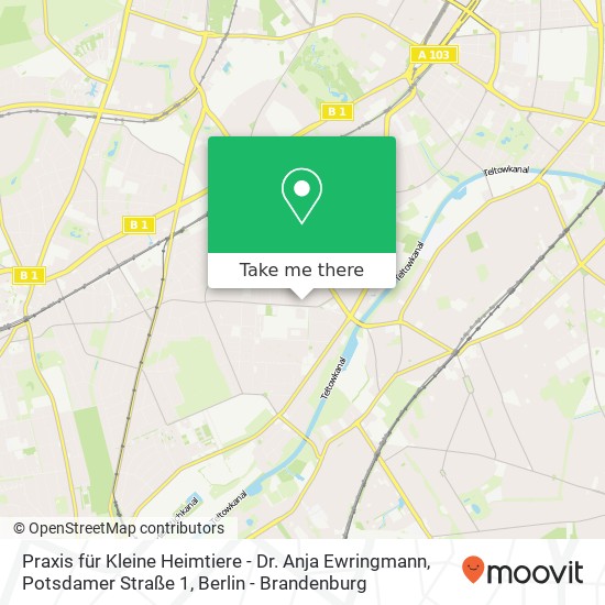 Praxis für Kleine Heimtiere - Dr. Anja Ewringmann, Potsdamer Straße 1 map