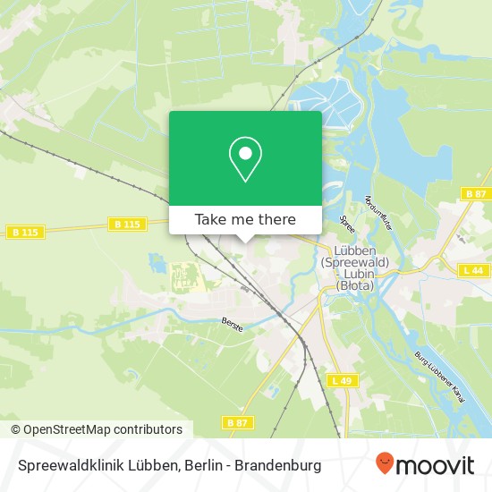 Spreewaldklinik Lübben map