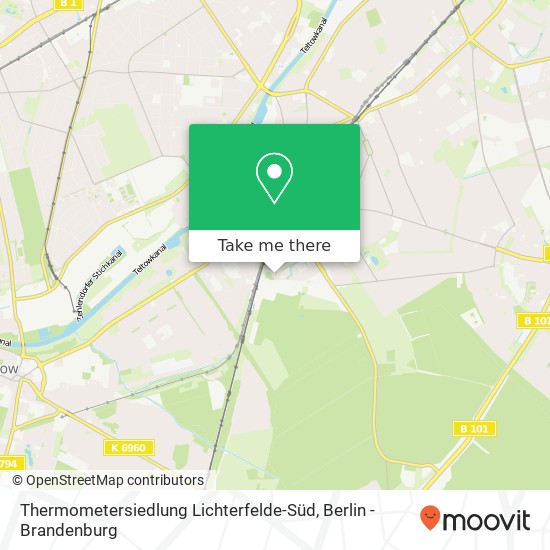 Карта Thermometersiedlung Lichterfelde-Süd