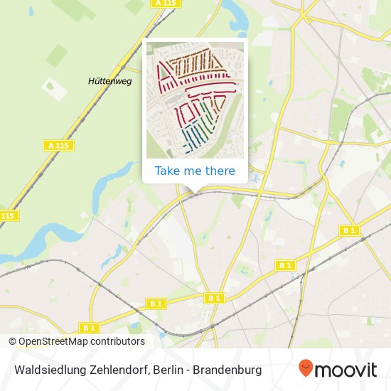 Waldsiedlung Zehlendorf map