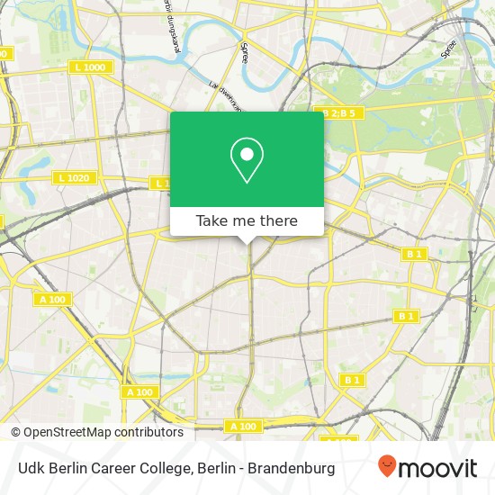 Udk Berlin Career College, Bundesallee map