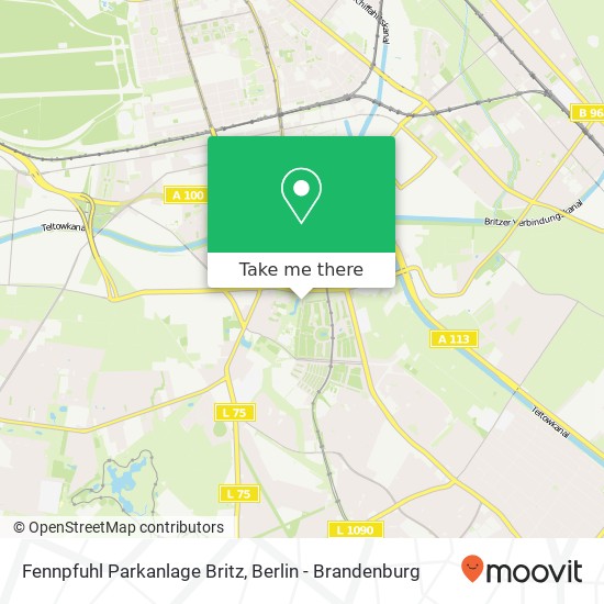 Карта Fennpfuhl Parkanlage Britz, Onkel-Bräsig-Straße 2