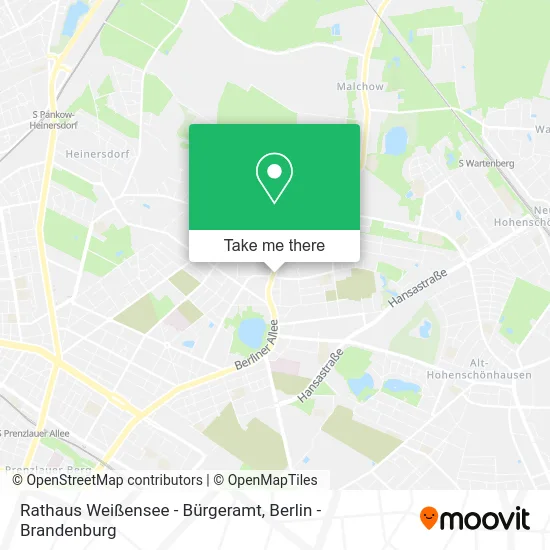 Rathaus Weißensee - Bürgeramt map