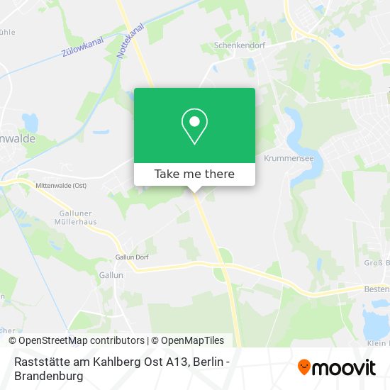 Карта Raststätte am Kahlberg Ost A13