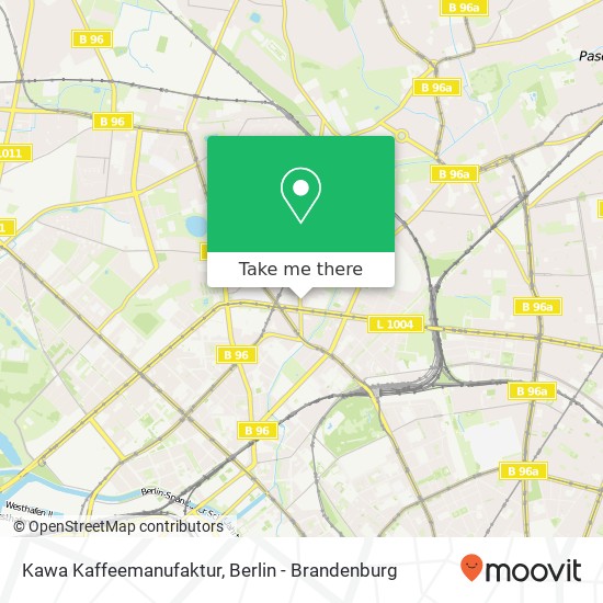 Карта Kawa Kaffeemanufaktur, Drontheimer Straße 1B
