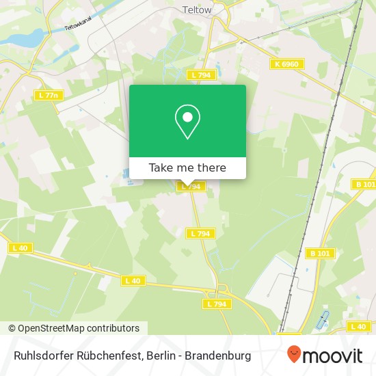 Карта Ruhlsdorfer Rübchenfest