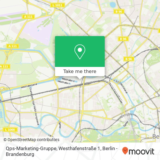 Карта Qps-Marketing-Gruppe, Westhafenstraße 1