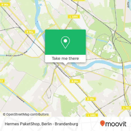 Карта Hermes PaketShop, Schnellerstraße 37