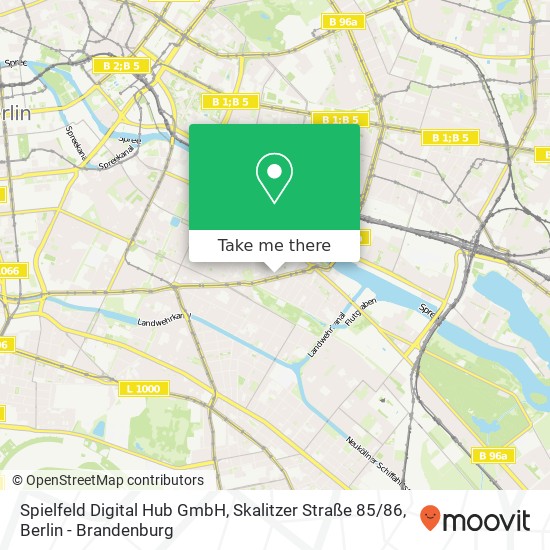 Spielfeld Digital Hub GmbH, Skalitzer Straße 85 / 86 map