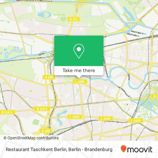 Карта Restaurant Taschkent Berlin, Luisenplatz 2