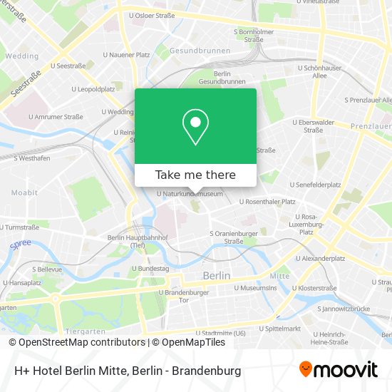 H+ Hotel Berlin Mitte map