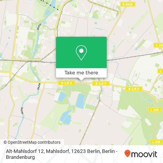 Alt-Mahlsdorf 12, Mahlsdorf, 12623 Berlin map