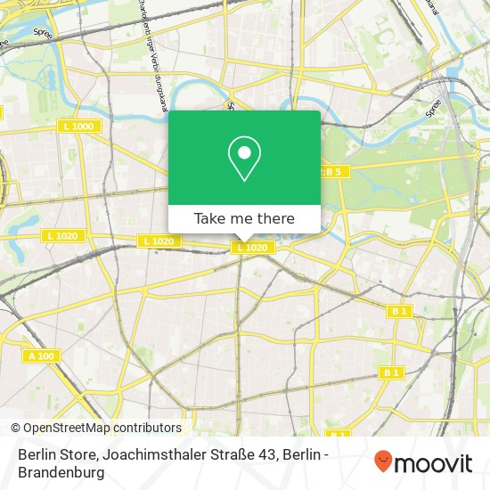 Карта Berlin Store, Joachimsthaler Straße 43