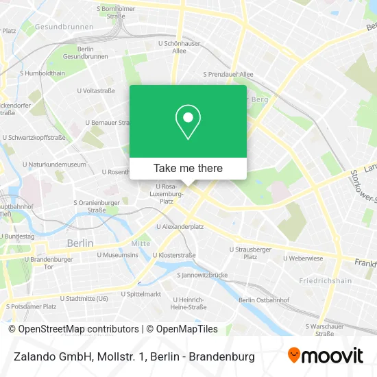 Карта Zalando GmbH, Mollstr. 1