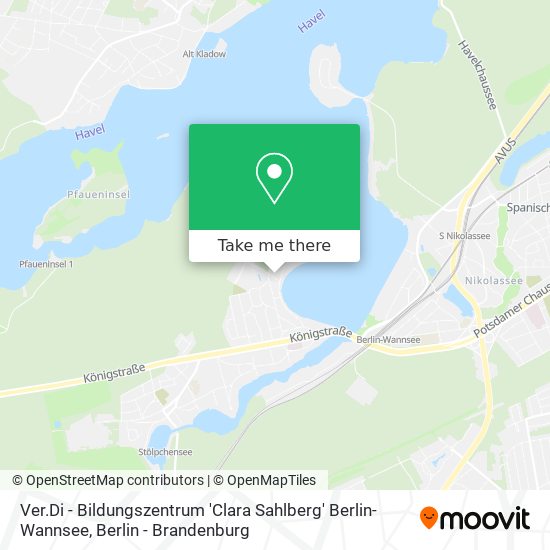 Карта Ver.Di - Bildungszentrum 'Clara Sahlberg' Berlin-Wannsee