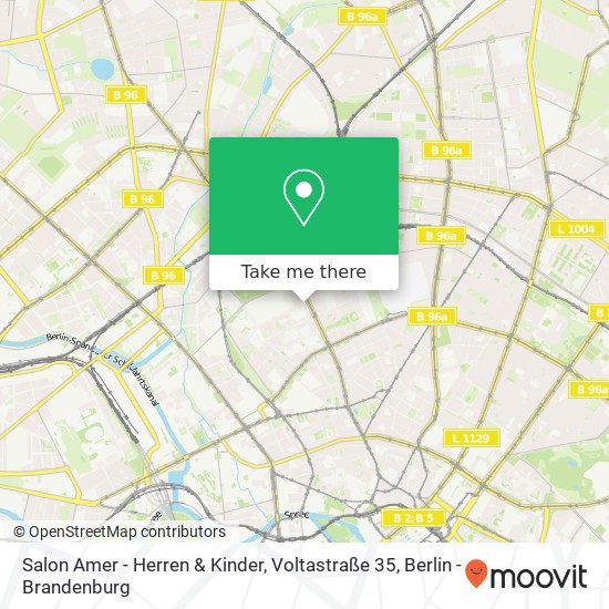 Карта Salon Amer - Herren & Kinder, Voltastraße 35