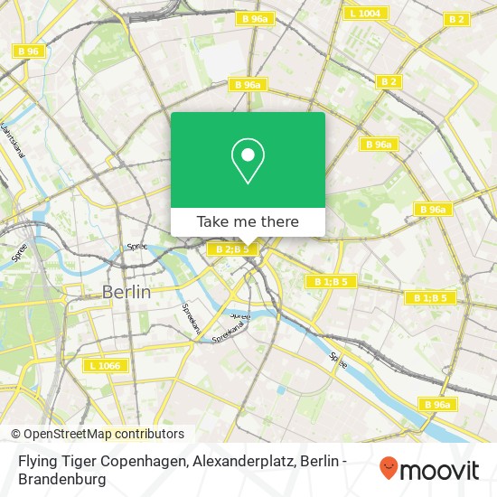 Flying Tiger Copenhagen, Alexanderplatz map