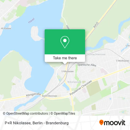Карта P+R Nikolasee
