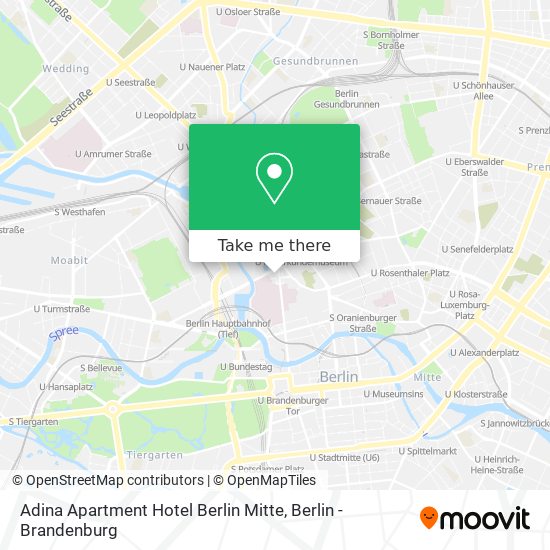 Adina Apartment Hotel Berlin Mitte map