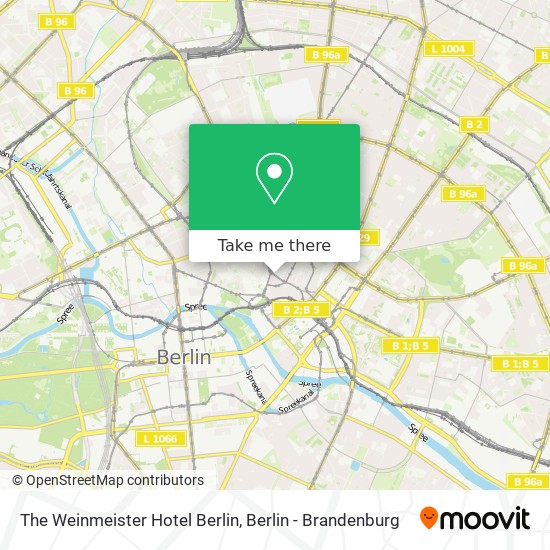 The Weinmeister Hotel Berlin map