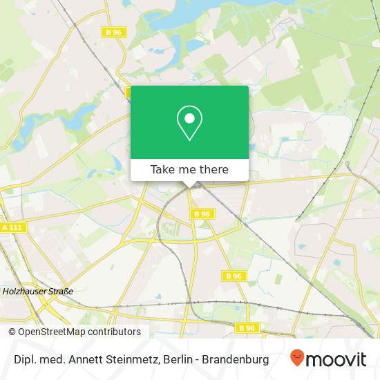 Карта Dipl. med. Annett Steinmetz, Oranienburger Straße 86