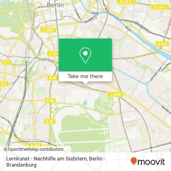 Карта Lernkunst - Nachhilfe am Südstern, Blücherstraße 42
