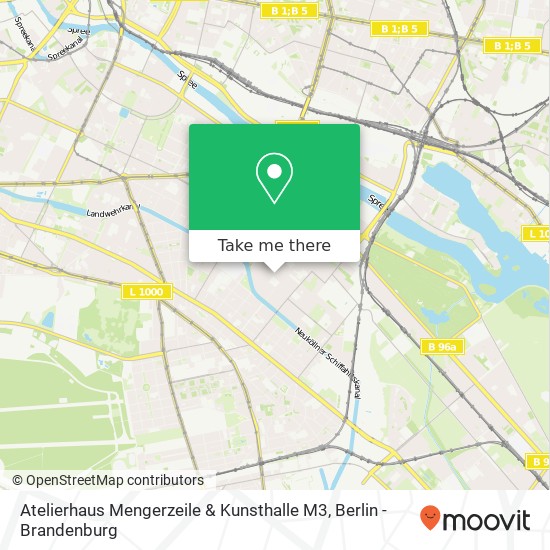 Atelierhaus Mengerzeile & Kunsthalle M3 map