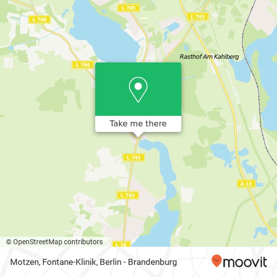 Motzen, Fontane-Klinik map