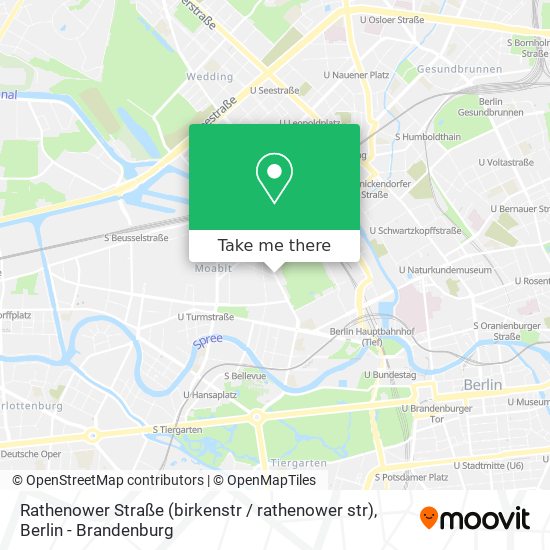 Карта Rathenower Straße (birkenstr / rathenower str)