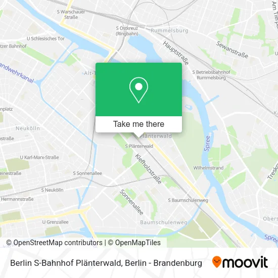 Карта Berlin S-Bahnhof Plänterwald