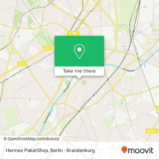 Карта Hermes PaketShop, Ostpreußendamm 184