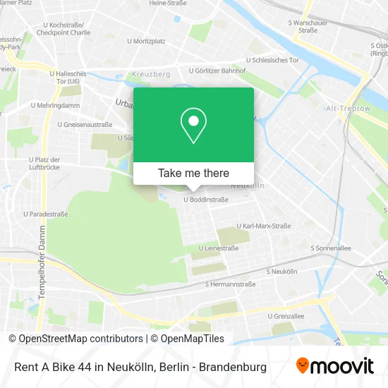 Rent A Bike 44 in Neukölln map