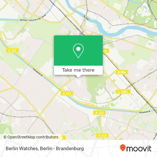 Карта Berlin Watches, Straße am Flugplatz 6A