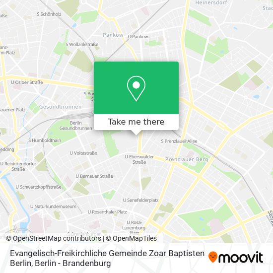 Evangelisch-Freikirchliche Gemeinde Zoar Baptisten Berlin map
