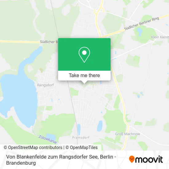 Карта Von Blankenfelde zum Rangsdorfer See