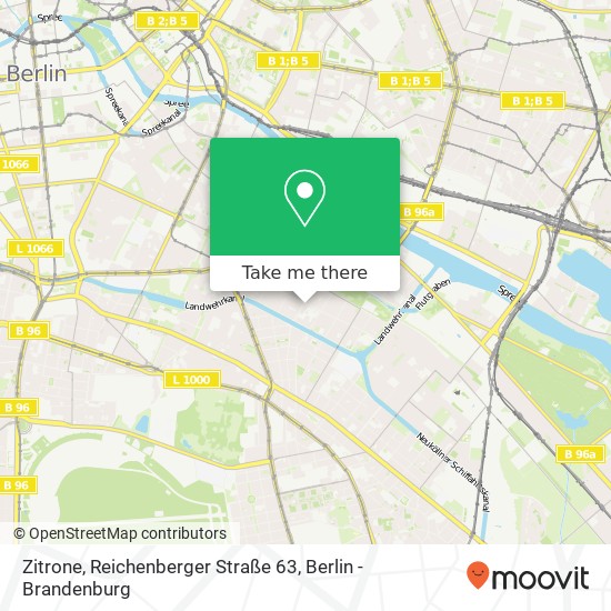 Карта Zitrone, Reichenberger Straße 63