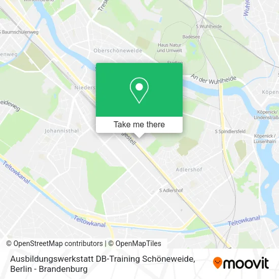 Карта Ausbildungswerkstatt DB-Training Schöneweide