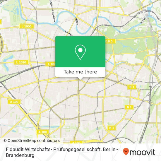 Карта Fidaudit Wirtschafts- Prüfungsgesellschaft, Lietzenburger Straße 51